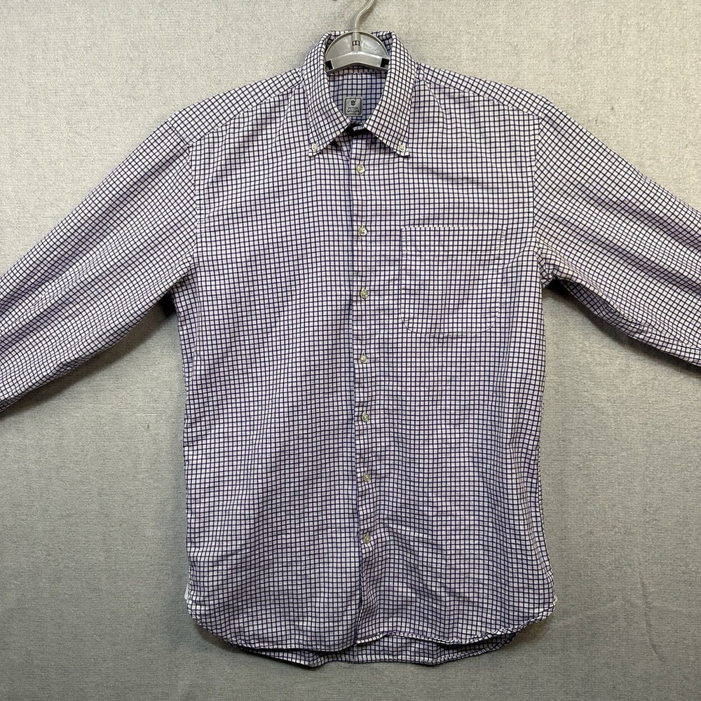 Peter Millar Mens Medium Plaid Button Down Shirt Casual Office Long Sleeve